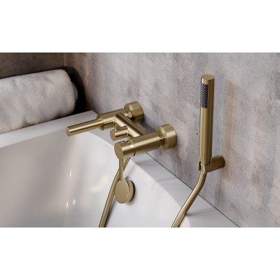 Vonios maišytuvas Besco Zeo, šlifuoto aukso - 2