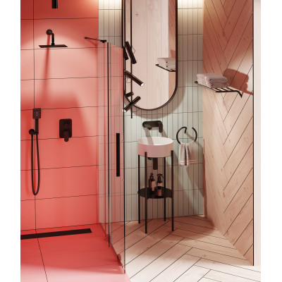 90 cm pločio „walk-in“ dušo kabina – stumiamoji - 12