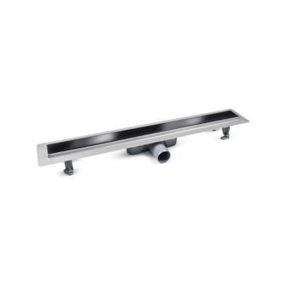 Dušo latakas Bresco Virgo Black , 70 cm, juodas stiklas Dušo latakas Bresco Virgo Black , 70 cm, juodas stiklas