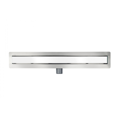 Dušo latakas Bresco Virgo White , 60 cm, baltas stiklas Dušo latakas Bresco Virgo White , 60 cm, baltas stiklas