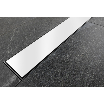 Dušo latakas Bresco Virgo White , 60 cm, baltas stiklas Dušo latakas Bresco Virgo White , 60 cm, baltas stiklas