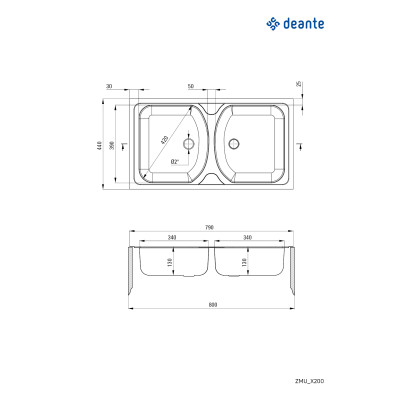 2-kamerė plieninė plautuvė - 3