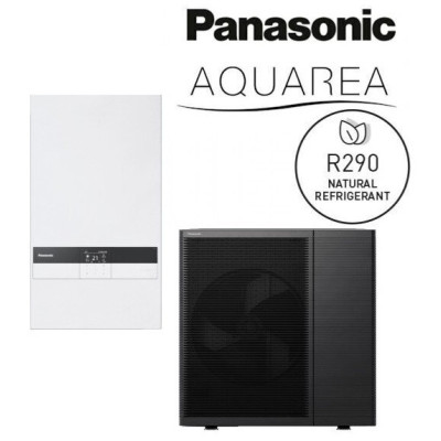Panasonic šilumos siurblys oras-vanduo Aquarea Bi-Bloc 5 kW R290 be integruoto boilerio Panasonic šilumos siurblys oras-vanduo Aquarea Bi-Bloc 5 kW R290 be integruoto boilerio