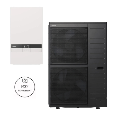 Panasonic šilumos siurblys oras-vanduo T-CAP Bi-Bloc 9 kW R32 be integruoto boilerio Panasonic šilumos siurblys oras-vanduo T-CAP Bi-Bloc 9 kW R32 be integruoto boilerio