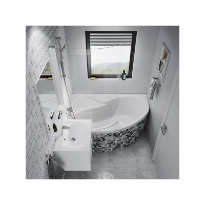 Kampinė vonia Ravak Rosa II 160x105 K, balta
