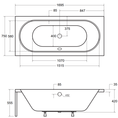Vonia Besco Vitae WAV-170-PK, 170x75
