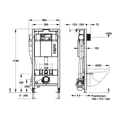 Rehau WC rėmas 514820