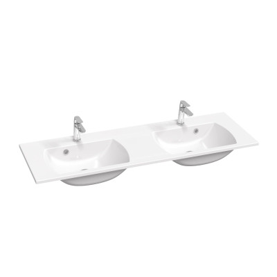 Pakabinamas arba baldinis dvigubas praustuvas Ravak Classic Slim 130x45 cm, baltas