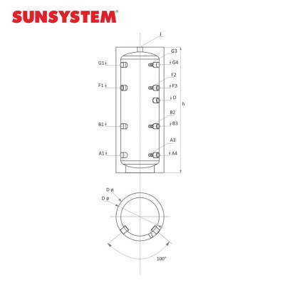 Akumuliacinė talpa Sunsystem PS 200