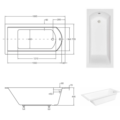Vonia Besco Shea WAS-170-PK, su kojom, 170x70