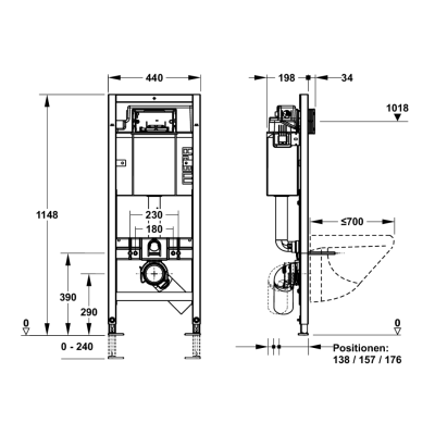 Rehau WC rėmas 513110 Rehau WC rėmas 513110