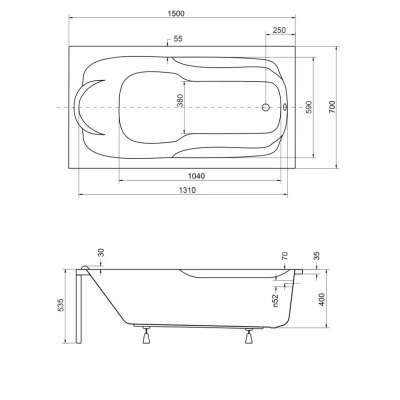 Vonia Besco Bona WAB-180-PK, su kojom, 180x80
