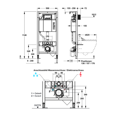 Rehau WC rėmas 514814