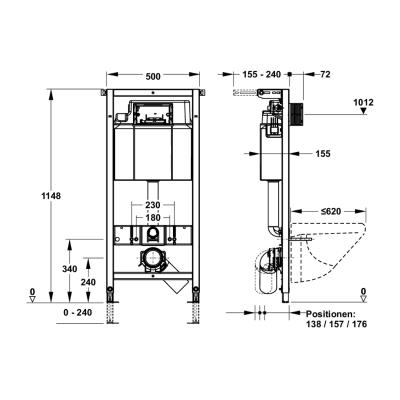 Rehau WC rėmas 512330