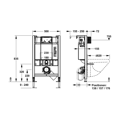 Rehau WC rėmas 511105