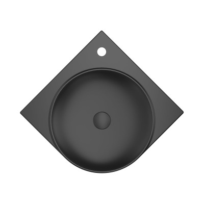 Pakabinamas praustuvas Ravak Yard C 45x45 cm, juodas matinis