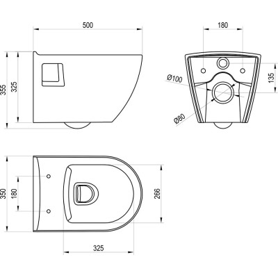 Ravak pakabinamas klozetas WC Endo RimOff, be dangčio, baltas Ravak pakabinamas klozetas WC Endo RimOff, be dangčio, baltas