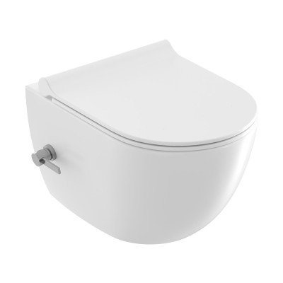 Ravak pakabinamas bidė klozetas WC Uni Chrome RimOff, be dangčio, baltas