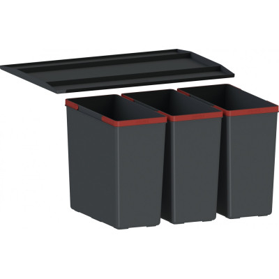Šiukšliadėžė FRANKE Easy Sort 60, 3x14,5L