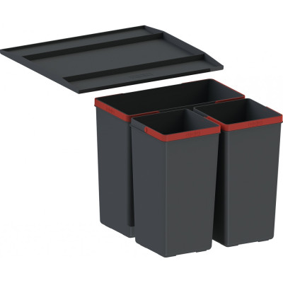 Šiukšliadėžė FRANKE Easy Sort 45, 1x14,5L + 2x7,5L
