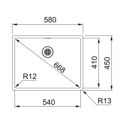 Nerūdijančio plieno plautuvė Franke Maris Box BXX 210/110-54