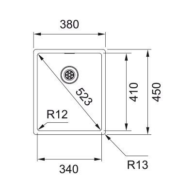 Nerūdijančio plieno plautuvė Franke Maris Box BXX 210/110-34