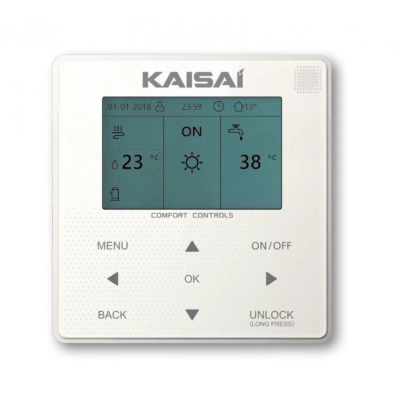 Šilumos siurblys oras - vanduo Kaisai, split tipo, KHA-06RY1-B / KMK-190L-100RY1 , 6,2kW su NP 190l talpa Šilumos siurblys oras - vanduo Kaisai, split tipo, KHA-06RY1-B / KMK-190L-100RY1 , 6,2kW su NP 190l talpa