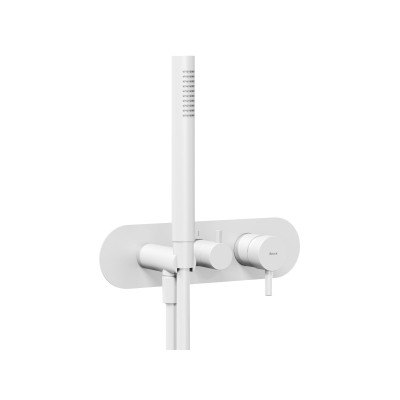 Vonios maišytuvas Ravak Espirit ES 068.10WV.O3.RB07D.+S, baltas matinis