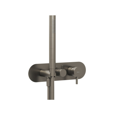 Vonios maišytuvas Ravak Espirit ES 068.20GB.O3.RB07D.+S, šlifuoto grafito