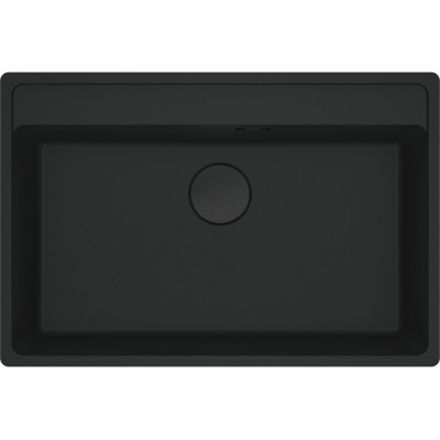 Granitinė plautuvė Franke Maris MRG 610-72A, juoda matinė, rankinis ventilis