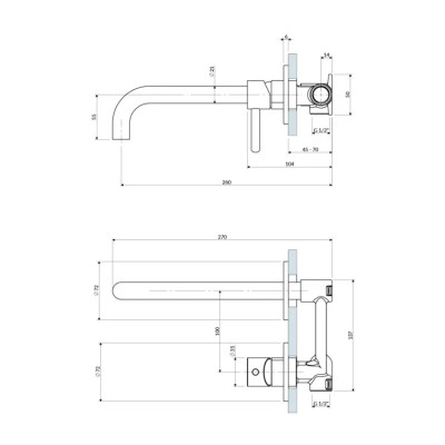 Maišytuvas Omnires Y1215HLGR, Šlifuotas grafitas
