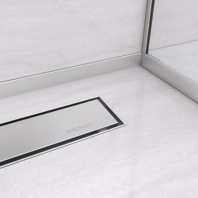 Kraštinis dušo nuolydžio formavimo profilis Balneo Inox 120cm, dešinė