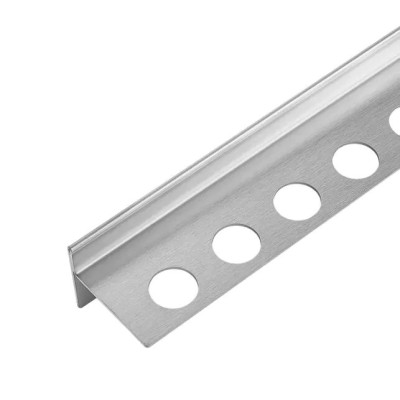 Kraštinis dušo nuolydžio formavimo profilis Balneo Inox 120cm, kairė