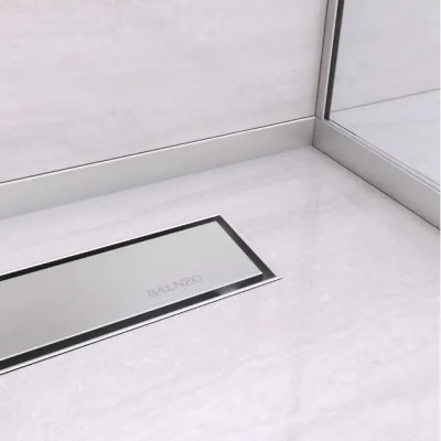 Priekinis dušo nuolydžio formavimo profilis Balneo Inox 130cm, universalus