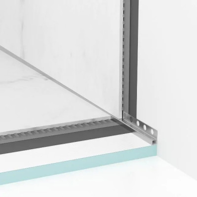 Sieninis dušo nuolydžio formavimo profilis Balneo Inox 120cm, dešinė