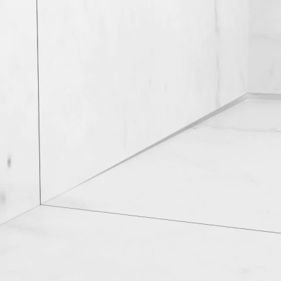 Sieninis dušo nuolydžio formavimo profilis Balneo Inox 120cm, kairė