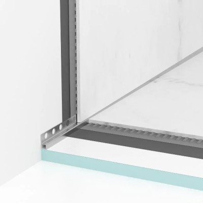 Sieninis dušo nuolydžio formavimo profilis Balneo Inox 120cm, kairė