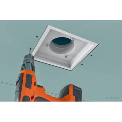 Priglaistomas gipsinis difuzorius ERGOVENT KVADRO - 125mm