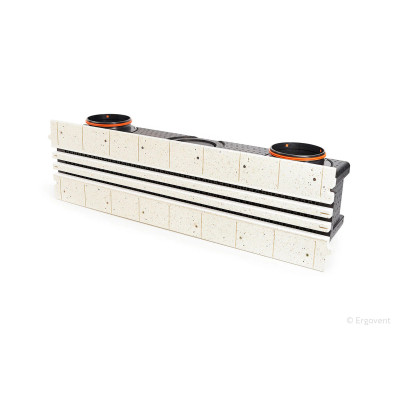 Priglaistomas difuzorius ERGOVENT LINEO PRO CONDI | 150 mm jungtys / 3 plyšiai × 1000 mm × 20 mm / termoizoliuota