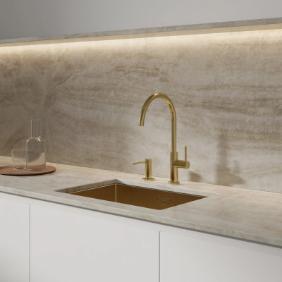 Muilo dozatorius Omnires MODERN PROJECT, 500ml, šlifuotas auksas