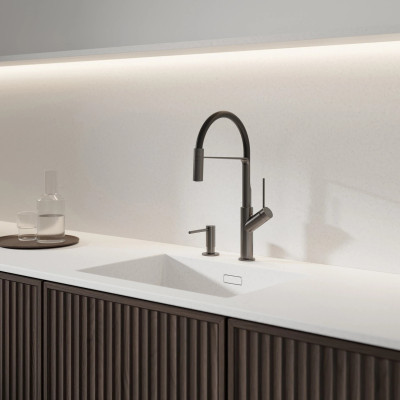 Maišytuvas Omnires Vita VI6350BLGR, Matinė juoda / Šlifuotas grafitas