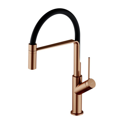 Maišytuvas Omnires Vita VI6350BLCPB, Matinė juoda / Šlifuotas varis