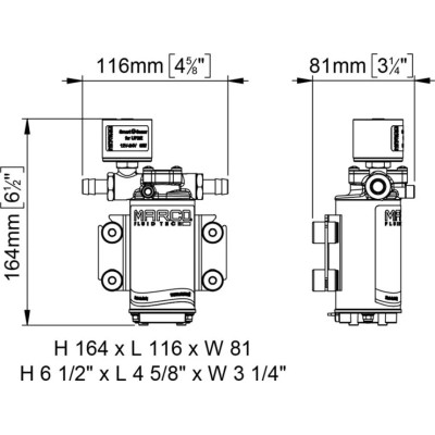 Vandens slėgio sistema MARCO UP2E 12V - 4
