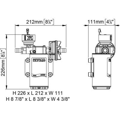 Vandens slėgio sistema MARCO UP6E 12V - 4