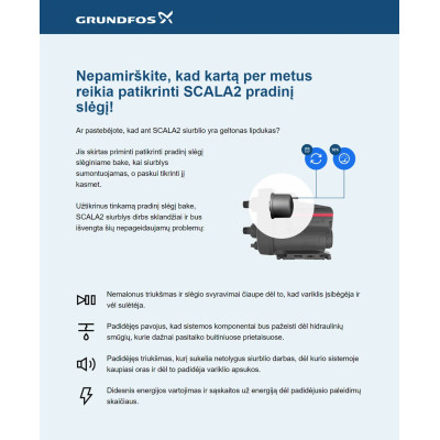 Slėgio kėlimo stotelė GRUNDFOS SCALA2 3-45 - 9