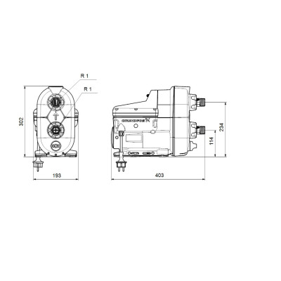Slėgio kėlimo stotelė GRUNDFOS SCALA2 3-45 - 11