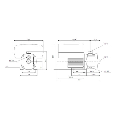 Galinio siurbimo išcententrinis siurblys GRUNDFOS CME 3-2 A-R-I-E-AQQE S-A-D-N - 5