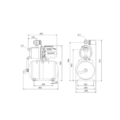 Automatinė vandens tiekimo sistema GRUNDFOS JP4-47 PT-H - 4