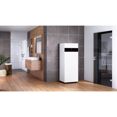 Kondensacinis pastatomas dujų katilas Viessmann - Vitodens 111-F, B1SF 32kW, su įmontuotu 130l vandens šildytuvu. Kondensacinis pastatomas dujų katilas Viessmann - Vitodens 111-F, B1SF 32kW, su įmontuotu 130l vandens šildytuvu.