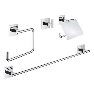 Vonios aksesuarų rinkinys Grohe Start Cube, 4-in-1, chromas